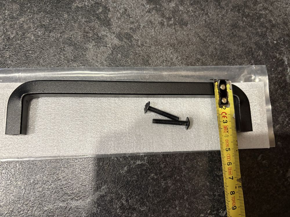Uchwyt do szafki czarny mat 16 cm 25 szt.