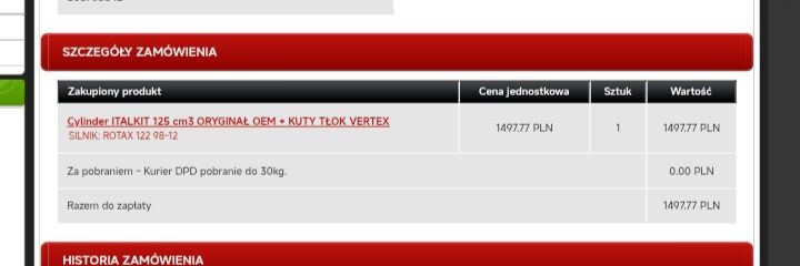 Cylinder Italkit 125 Aprilia Rotax122 nowy