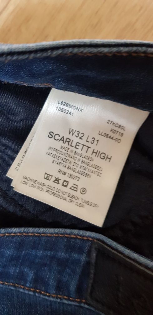 Lee Scarlett High rozmiar L31 W31 dżinsy jeans