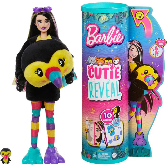 Лялька Barbie - Cutie Reveal Doll - Monkey, Toucan Plush
