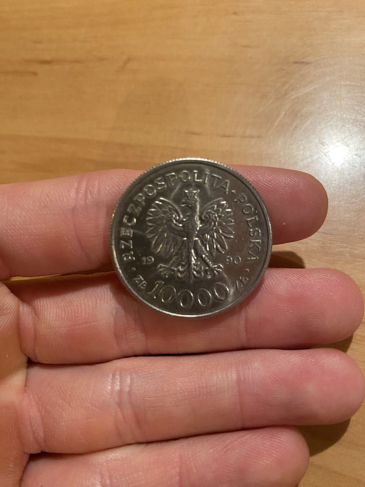 Moneta 10 000 złotych Solidarność 1990r