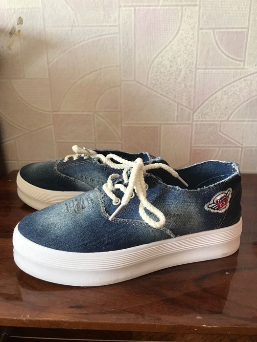 Мокасины джинсовые