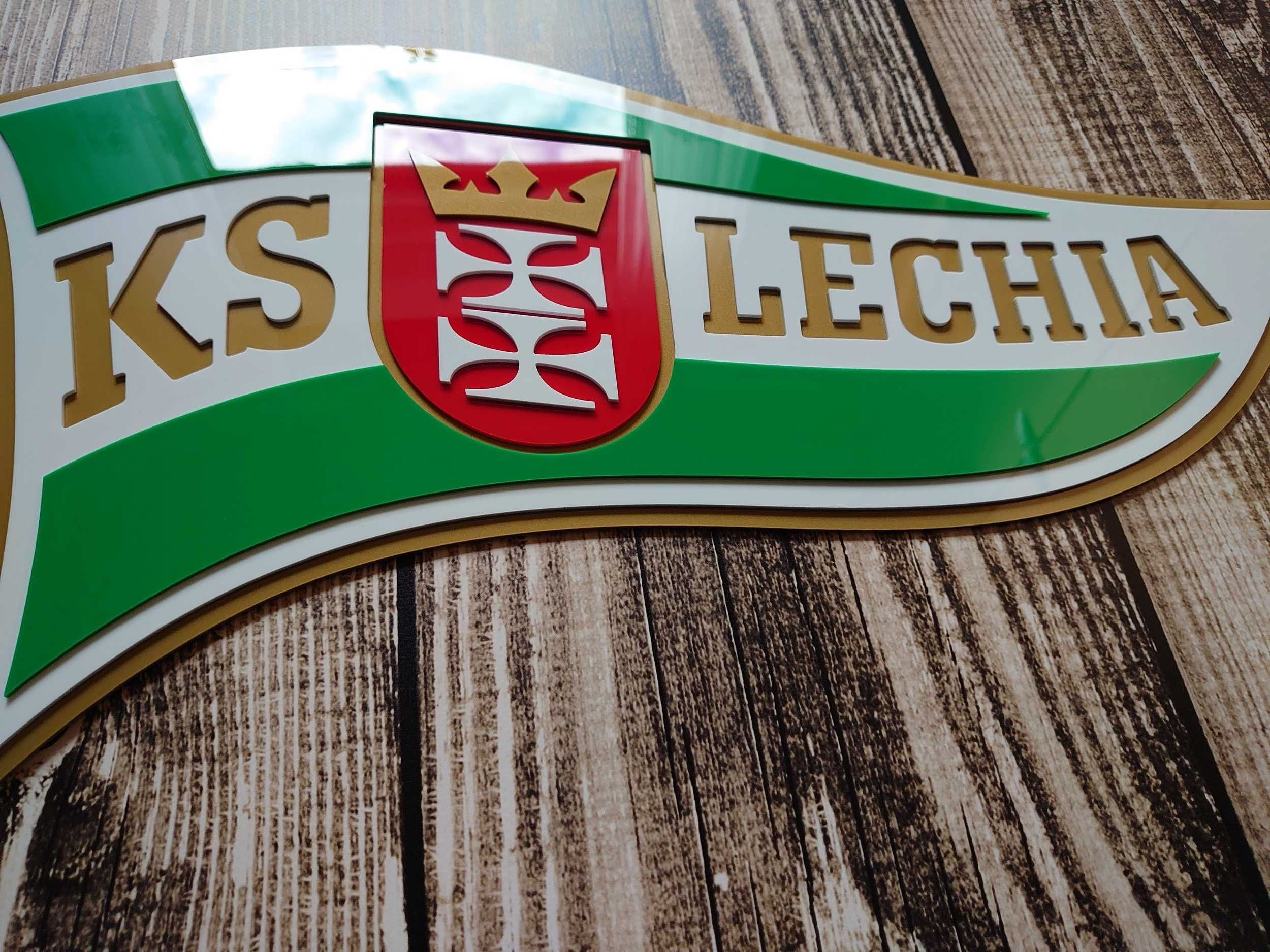 Herb Lechia Gdańsk na ścianę prezent dla fana klubu dla chłopaka męża