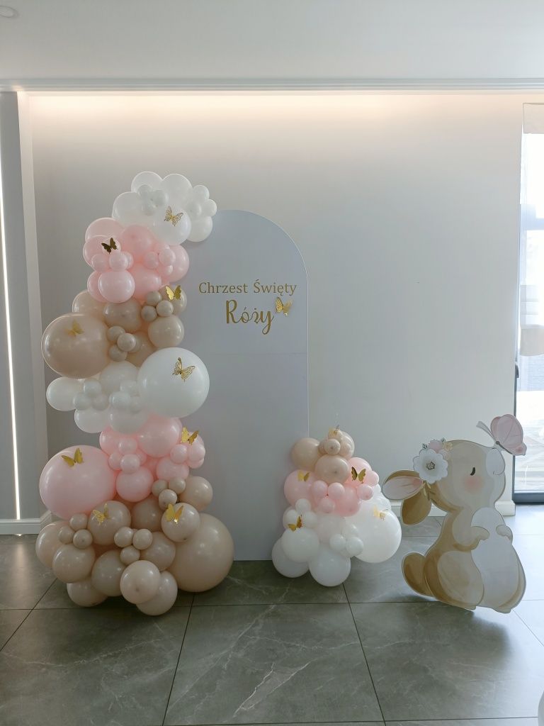 Dekoracje balonowe komunia chrzest urodziny roczek 18 eventy