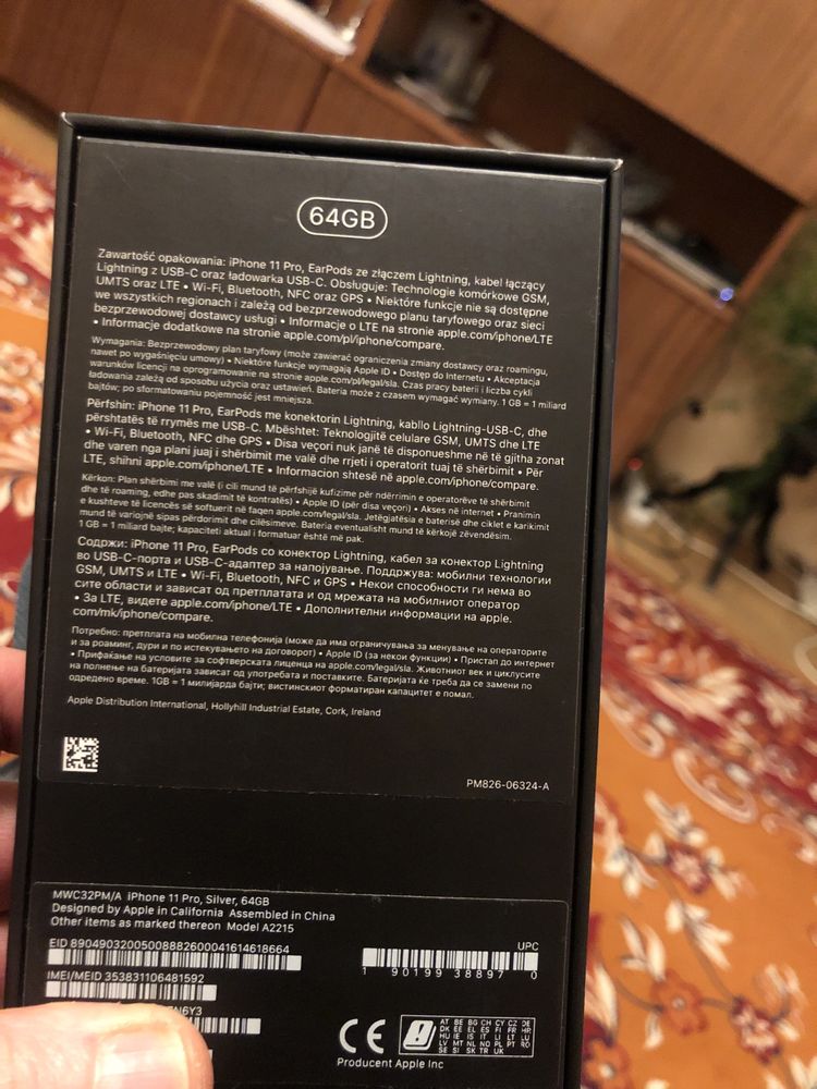 Pudełko do iphone 11 Pro 64 Gb. Silver
