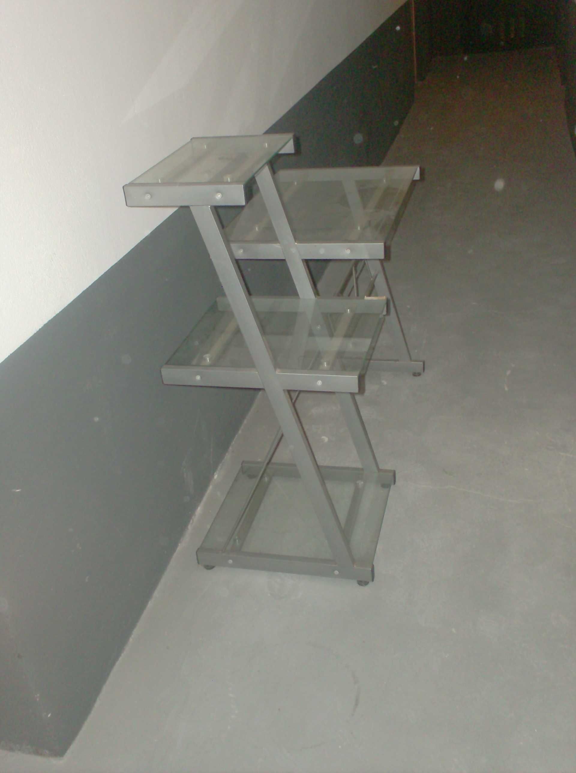 mesa de apoio em vidro