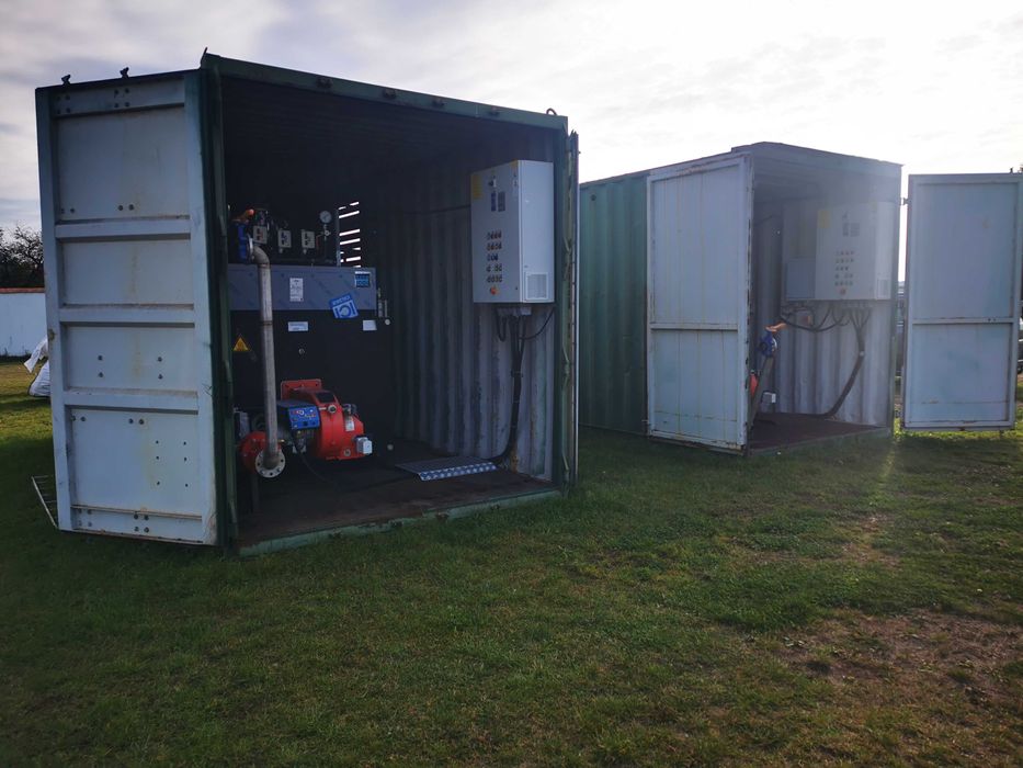 Kocioł parowy Nowy kotłownia kontenerowa 1.000 kg/h 12 Bar.