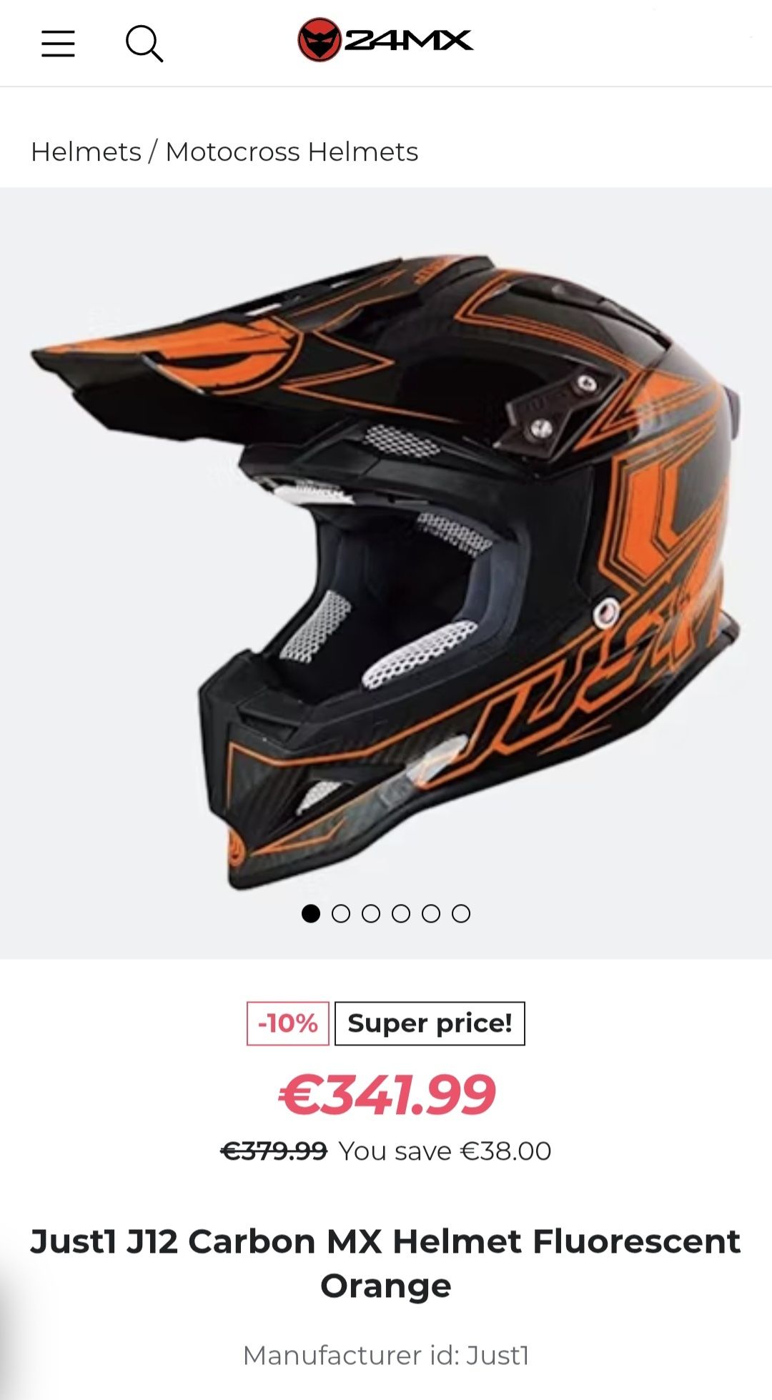 Карбоновий топ шолом JUST1 J12 шлем airoh ktm sx exc ендуро kovi geon