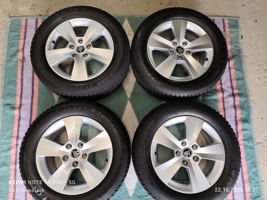 Koła Alufelgi Audi Skoda 215/60/R16 Dunlop 5x112 3V0 6.5J ET41