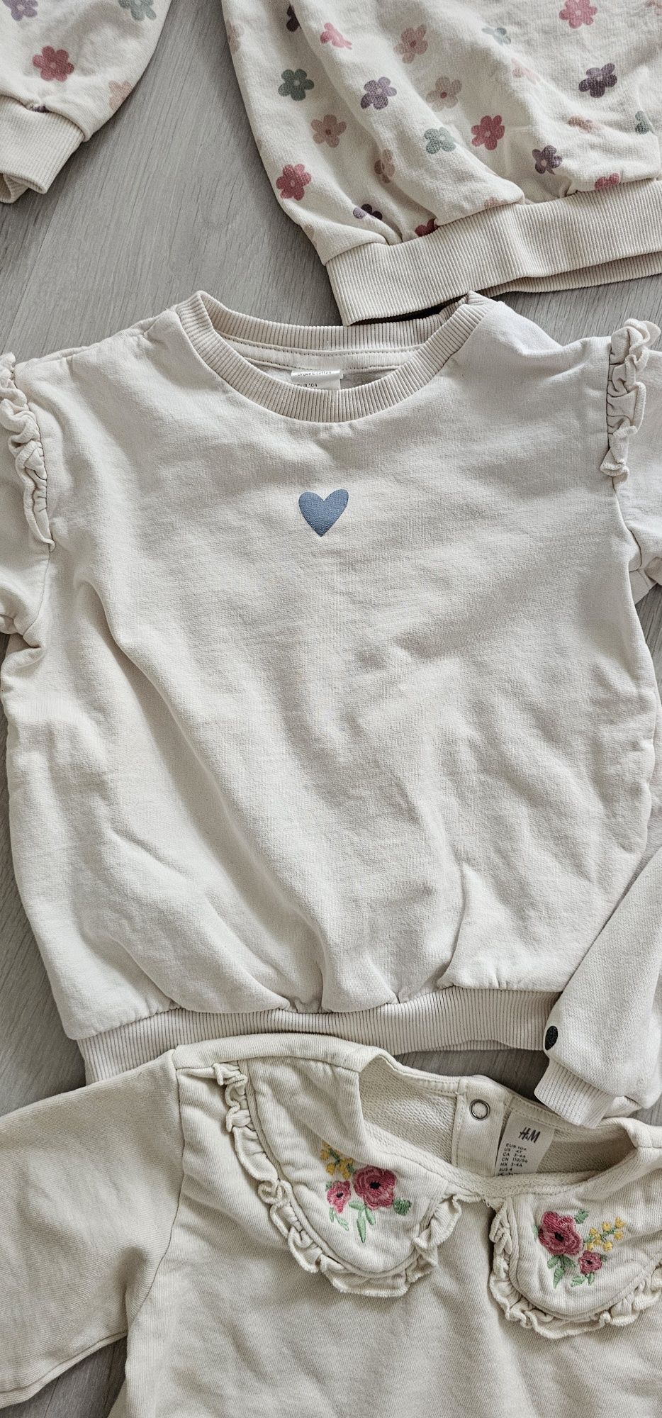 Bluzy dla dziewczynki r.104 H&M