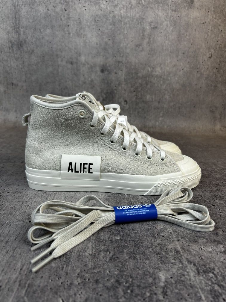 Adidas nizza hi alife white кеди