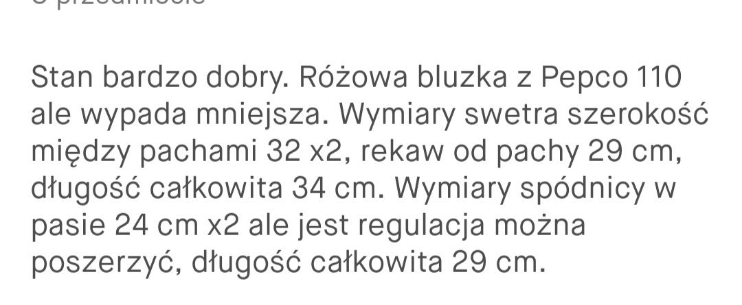Zestaw Sweter spódnica bluzka zestaw 104