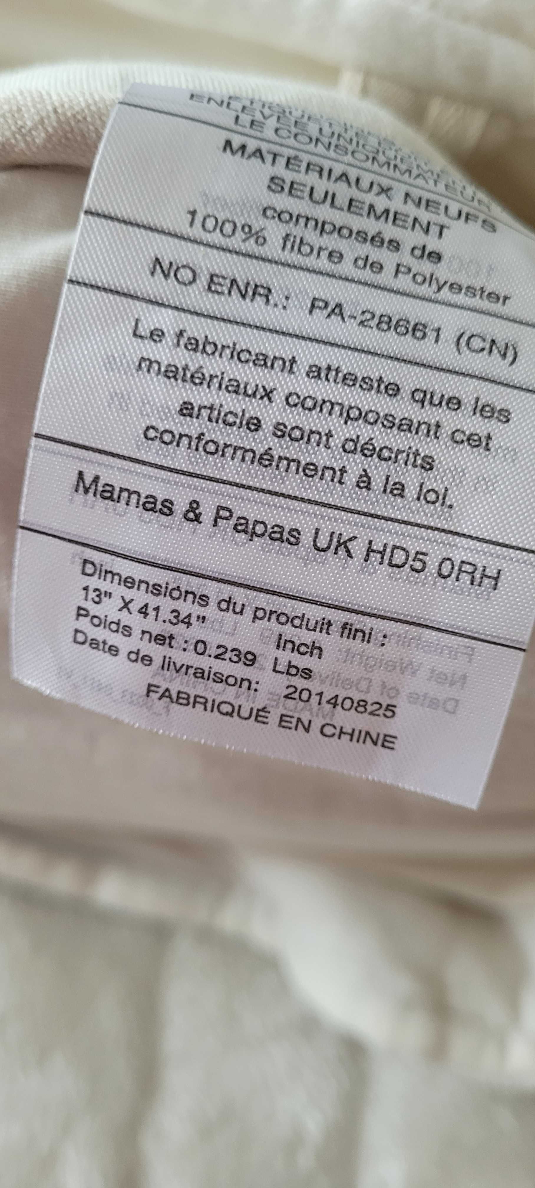 Beżowy okrągły dziecinny pojemnik przechowywanie mamas&papas