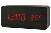 LED часы настольные с будильником и термометром VST красная подсветка