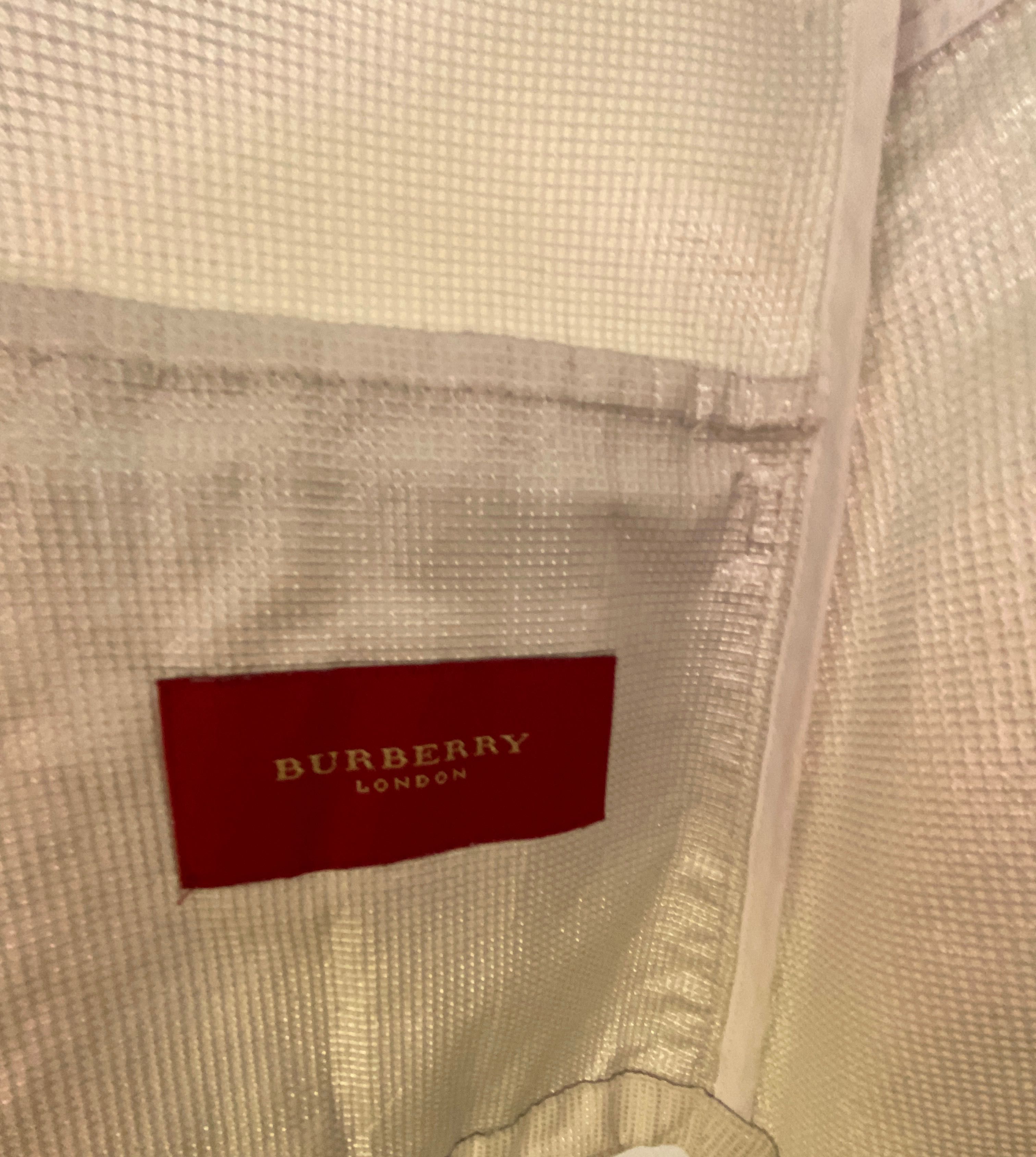 Blusão gabardine cinza prateado Burberry
