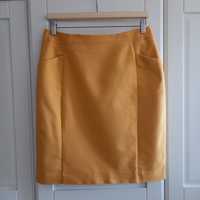 Spódnica ołówkowa, w kolorze żółtym (musztardowym), H&M, rozmiar 40 (L