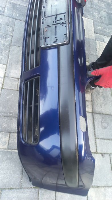 Vw golf 4 iv zderzak przód przedni granatowy lb5n spryski spryskiwacze