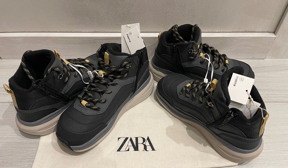 кросівки утеплені Zara 34 35 36 хайтопи