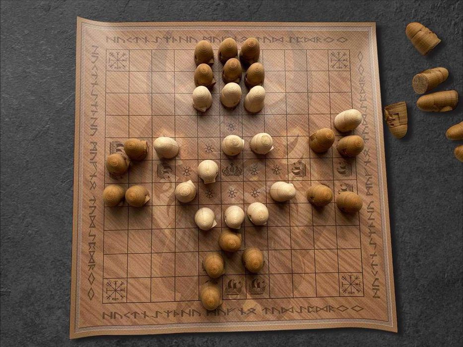 Настільна гра Тавлбверд Tawlbwrdd (Тавлія, хнефатафл)