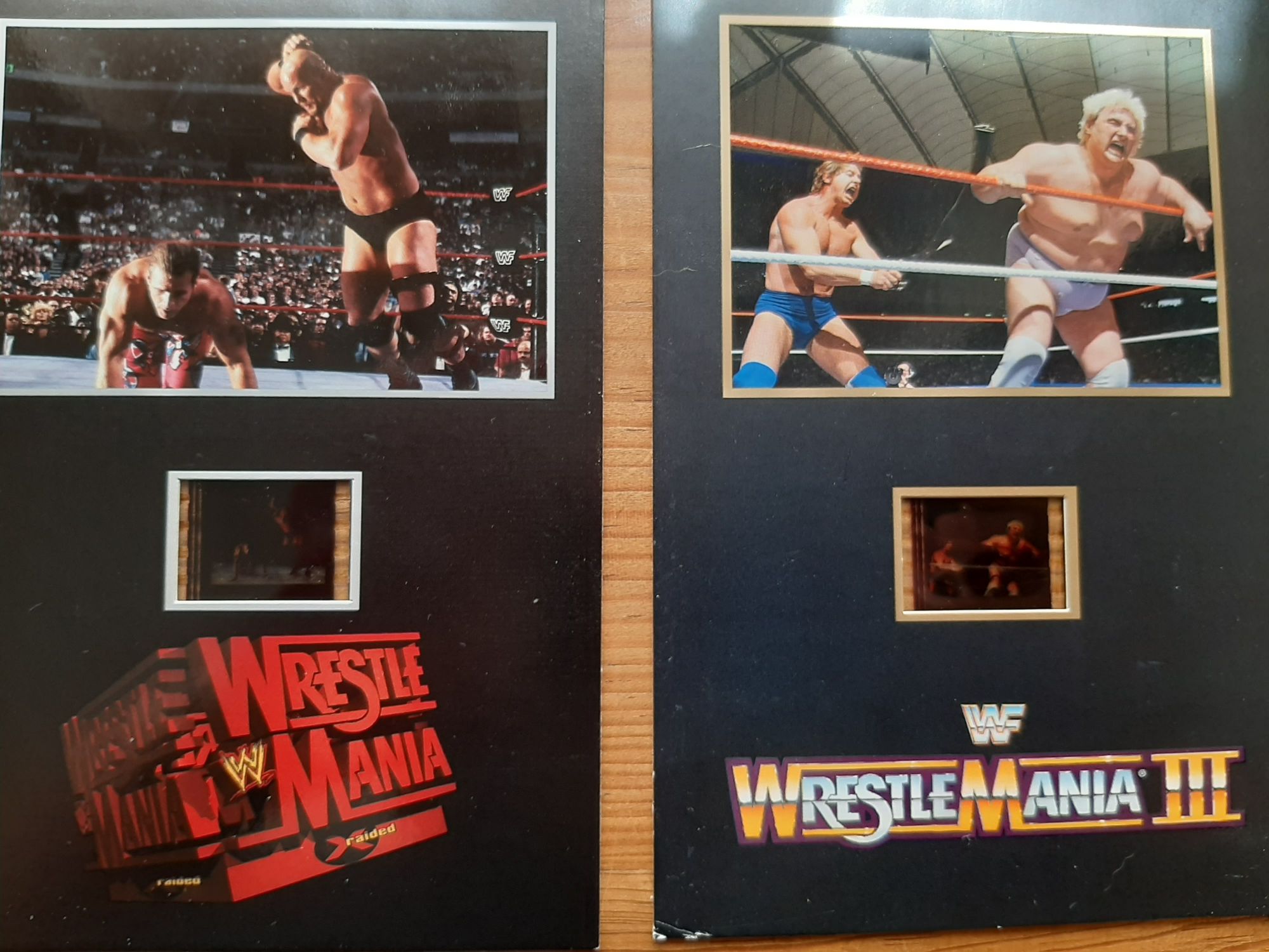 2 fotos fotogramas de pelicula edições limitadas  wwe/wrestling