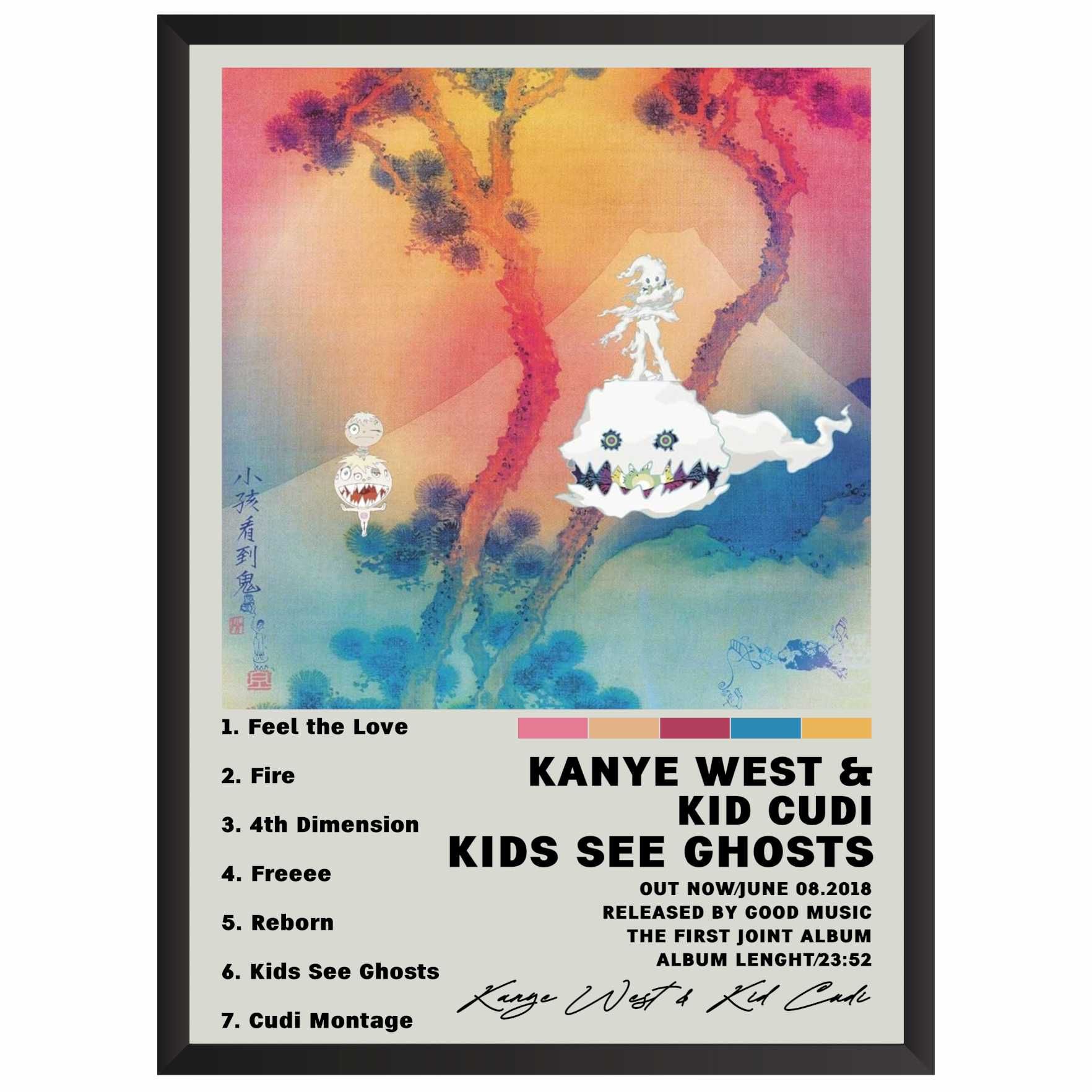 Kanye West & Kid Cudi Kids See Ghosts Plakat Obraz z albumem prezent