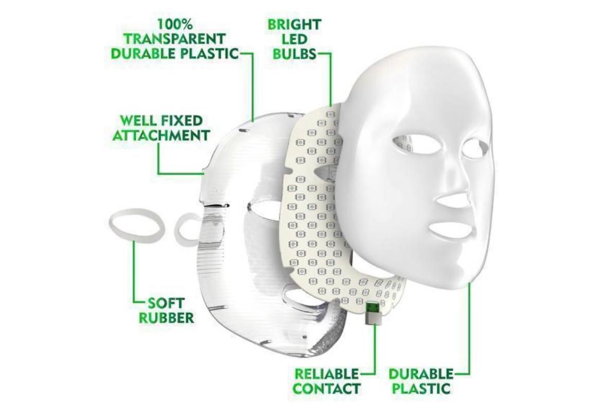 Светоидиодная led маска уход за лицом lacormi led beauty mask терапія