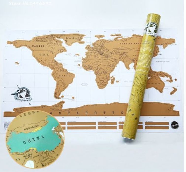 Mapa mundo raspadinha (Novo em canudo!)