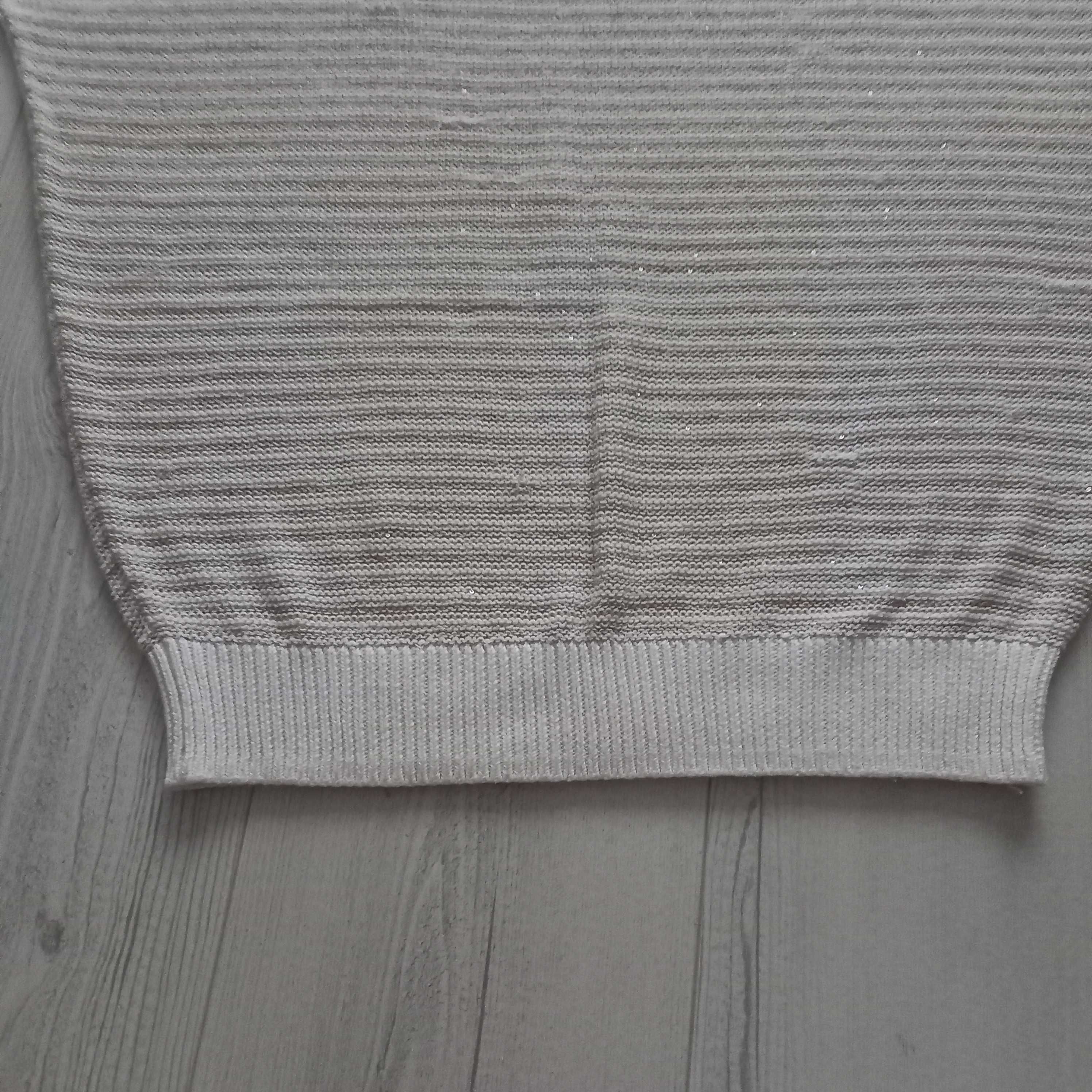 Kamizelka Phase Eight vintage dzianinowa biała beżowa oversize sweter