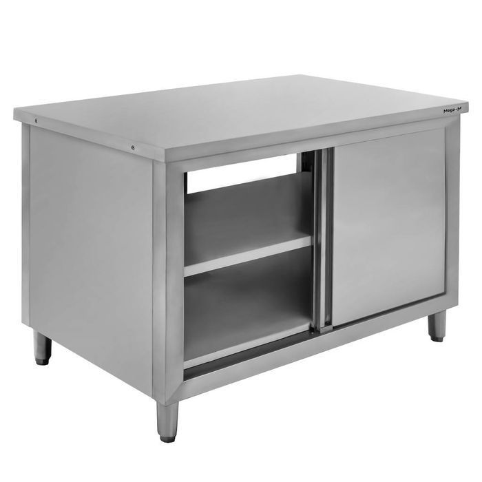 Stół gastronomiczny centralny przelotowy z szafką Mega-M 120x70x85 cm