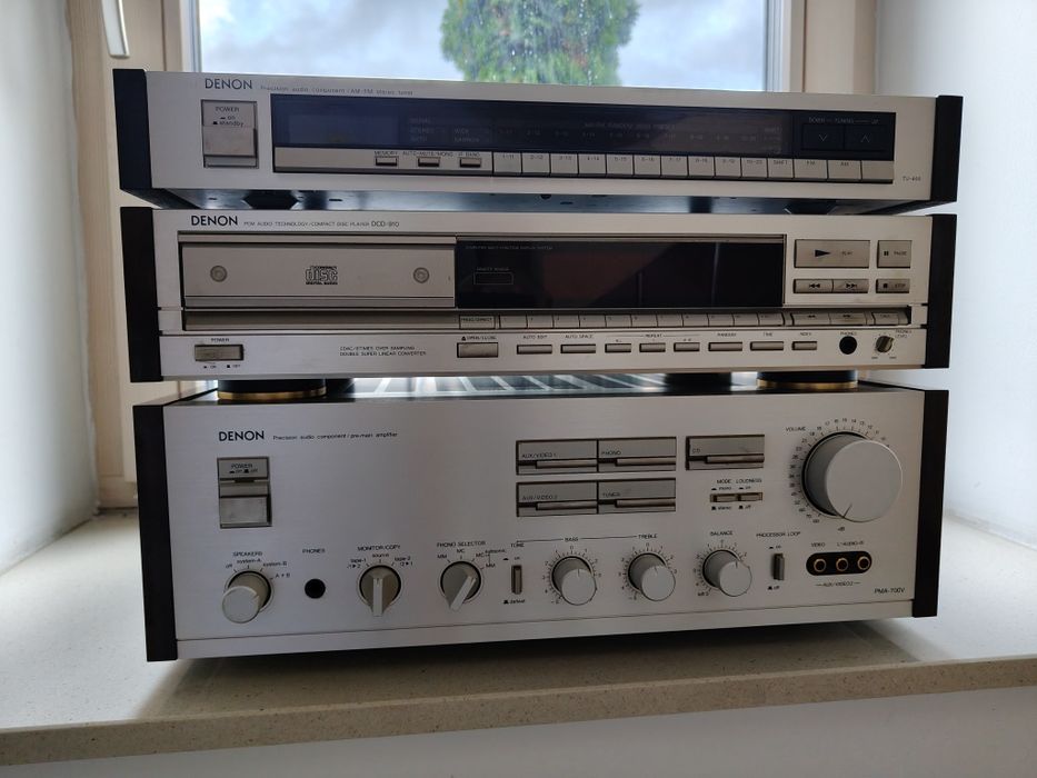 DENON Wieża z3 elementów wzmacniacz+CD+radio+pilot tip top