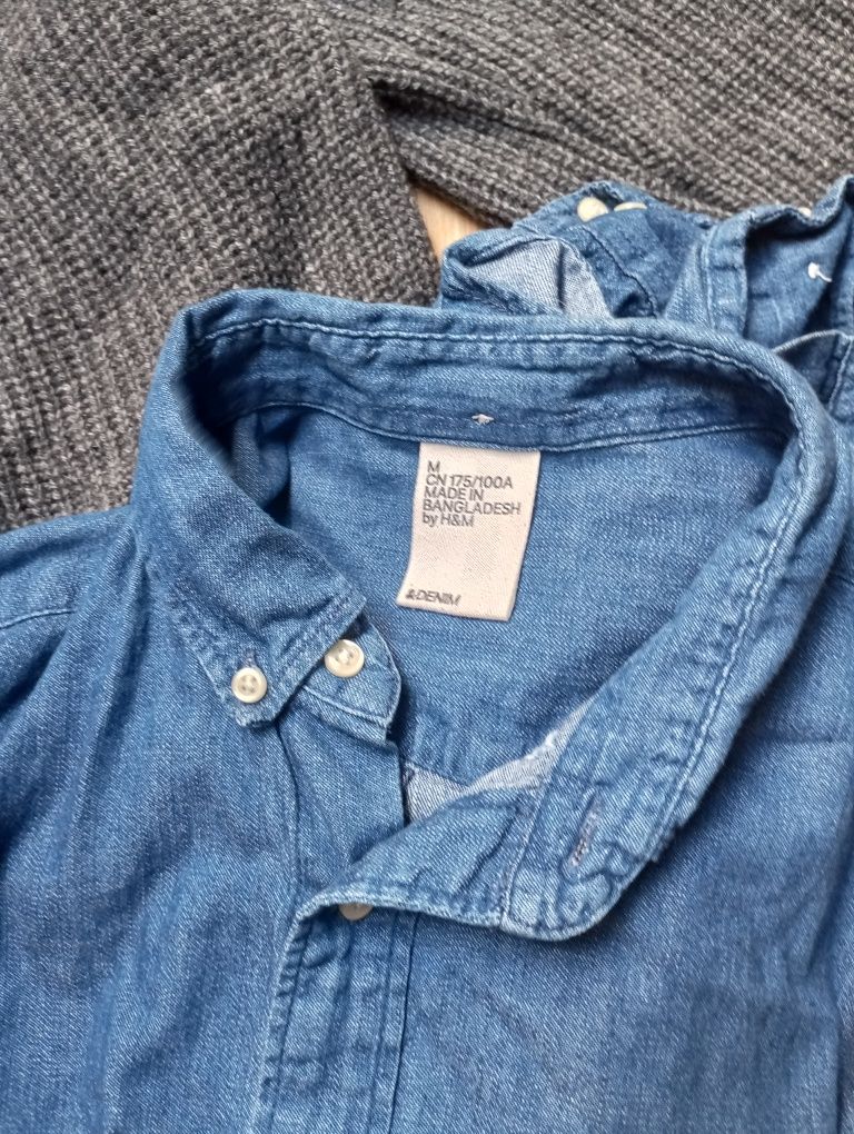 Męski zestaw sweterków,koszula H&M rozm  bdb