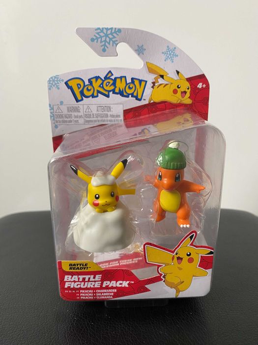 Battle figure pack holiday charmander and pikachu, Pokemon