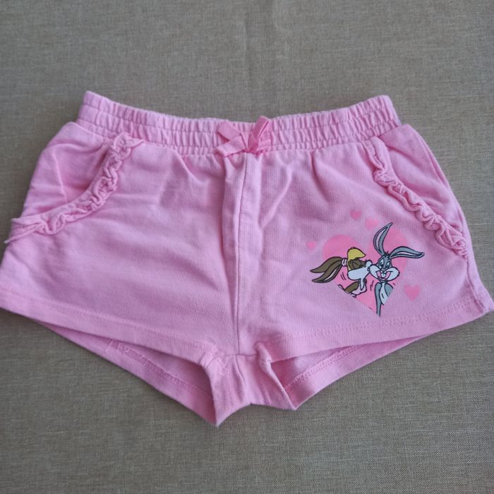 Spodenki dziewczęce bawełniane, Looney Tunes, H&M i in. Rozmiar 98-104