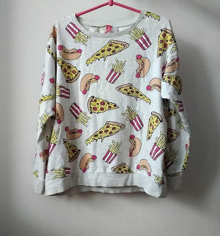 Bluza jedzenie fast food H&M