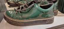 Buty 37 zielone lakierki d.Franklin, glany, gruba podeszwa, platformy