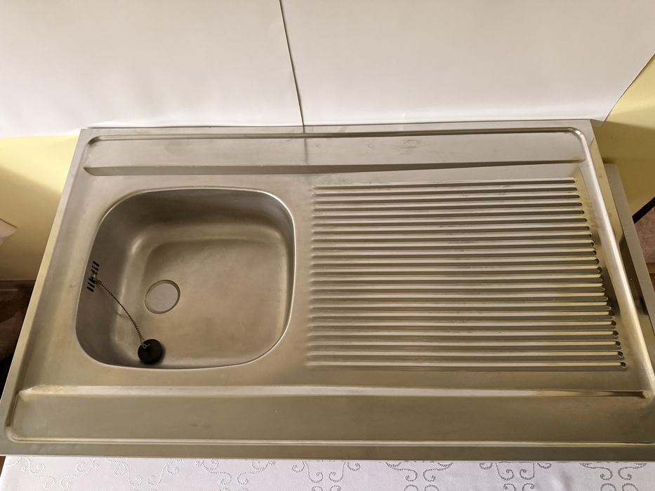 Zlewozmywak Kuchenny ze Stali Nierdzewnej z Ociekaczem Jednokomorowy