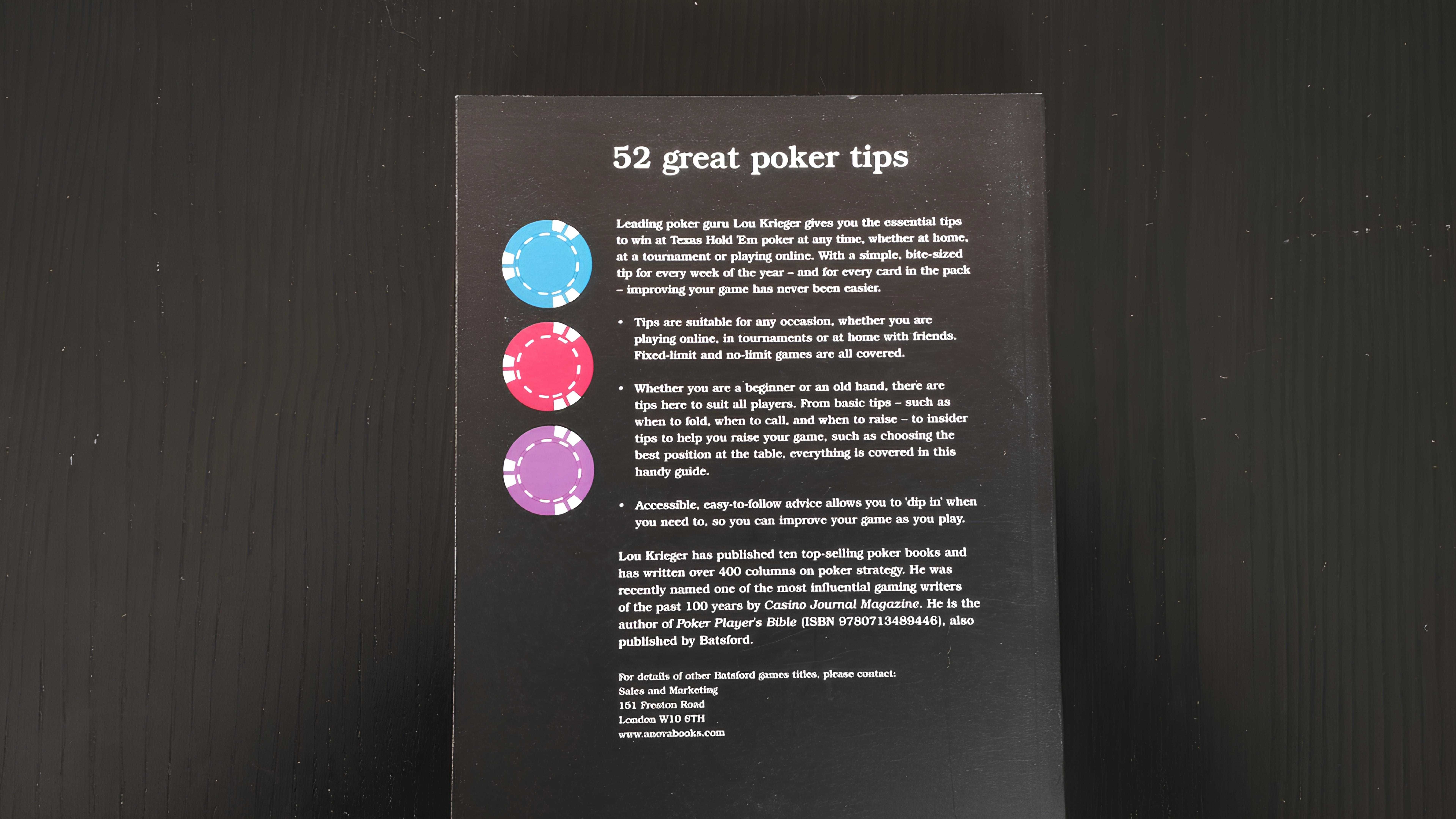 Livro - 52 Great Poker Tips - Lou Krieger