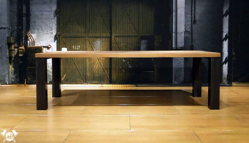 Stół loftowy stół industrialny SIMPLE loft stare drewno