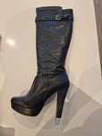 Botas de pele pretas cano alto Gianna tamanho 38 novas
