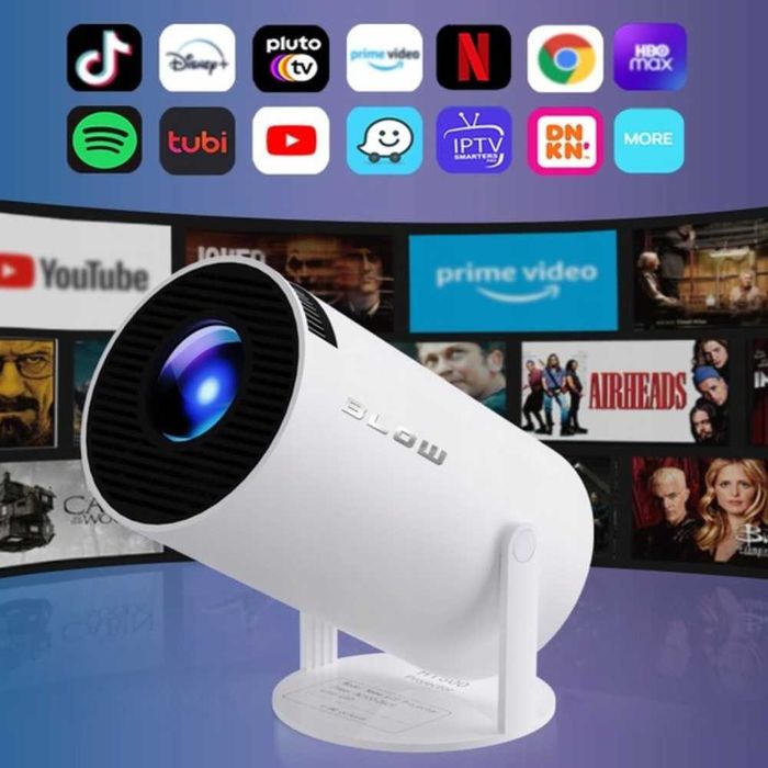 PROJEKTOR przenośny RZUTNIK obrotowy ANDROID - smart TV wifi FULL HD