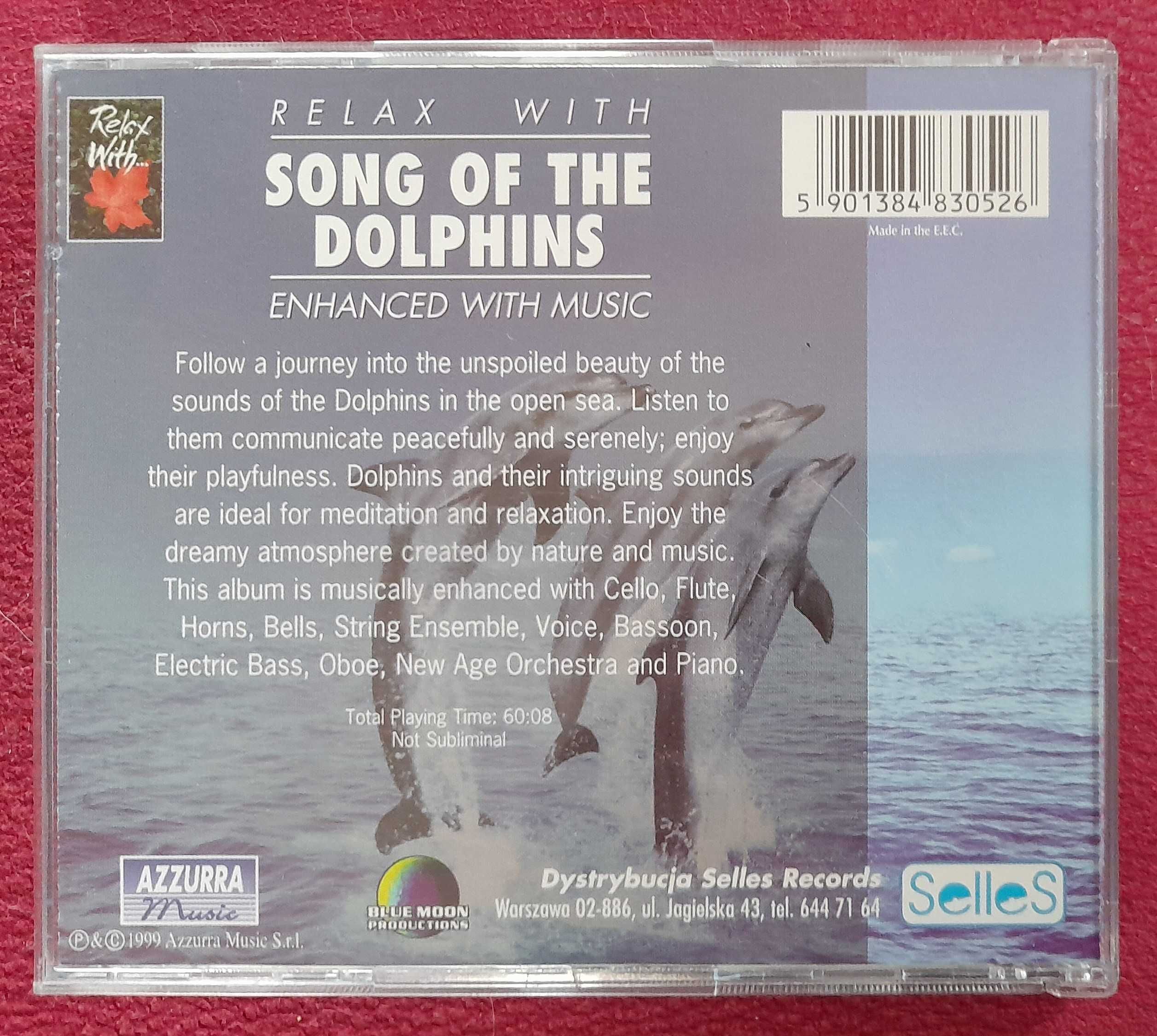 Muzyka relaksacyjna. Songs of the dolphins. Płyta CD.