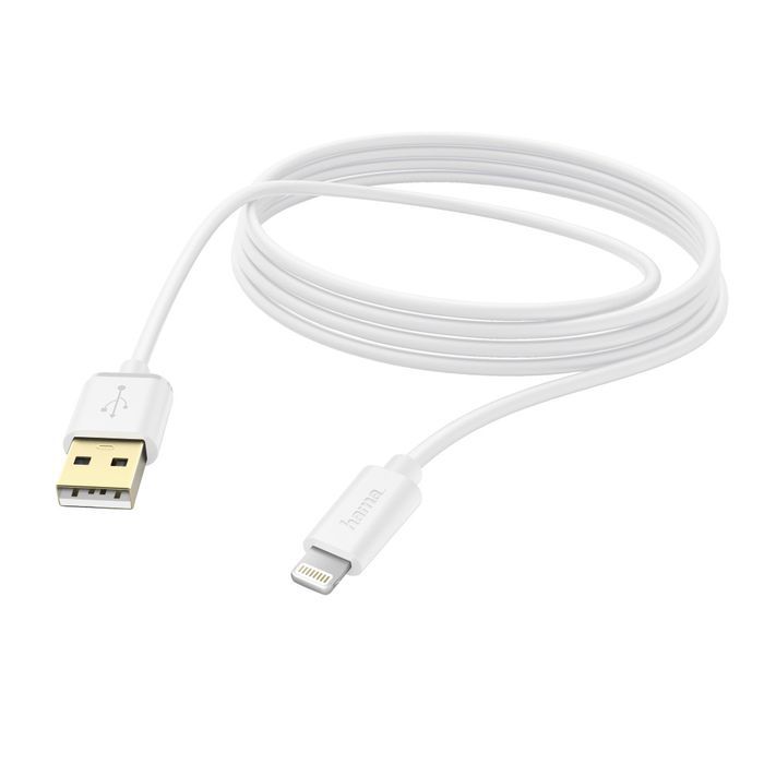 Hama kabel ładujący Lightning - USB A, 3m, do ładowania biały OUTLET