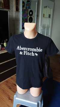 Abercrombie & Fitch t-shirt męski S czarny z logo