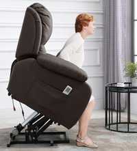 Fotel podnoszony elektryczny dla seniorów funkcją masażu i ogrzewania