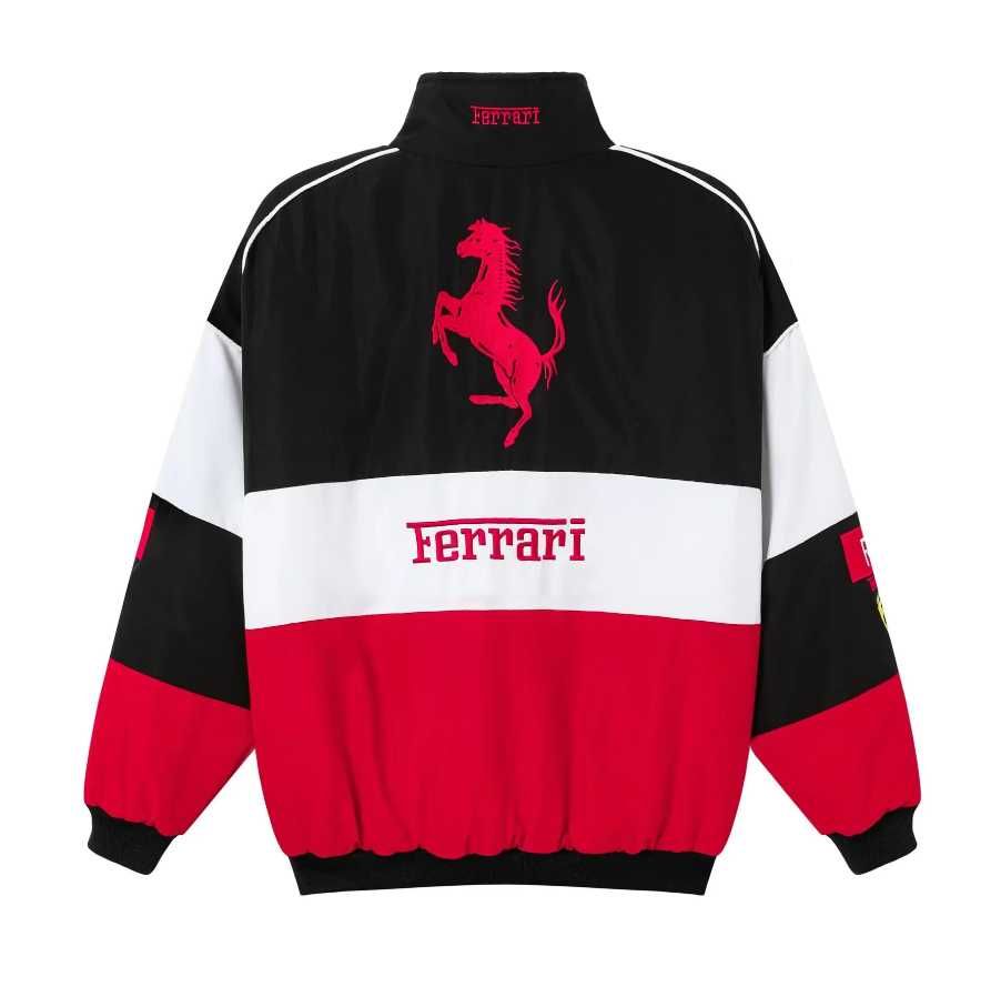 Kurtka Ferrari Vintage F1 Wyścigowa Bomberka Biała M L XL