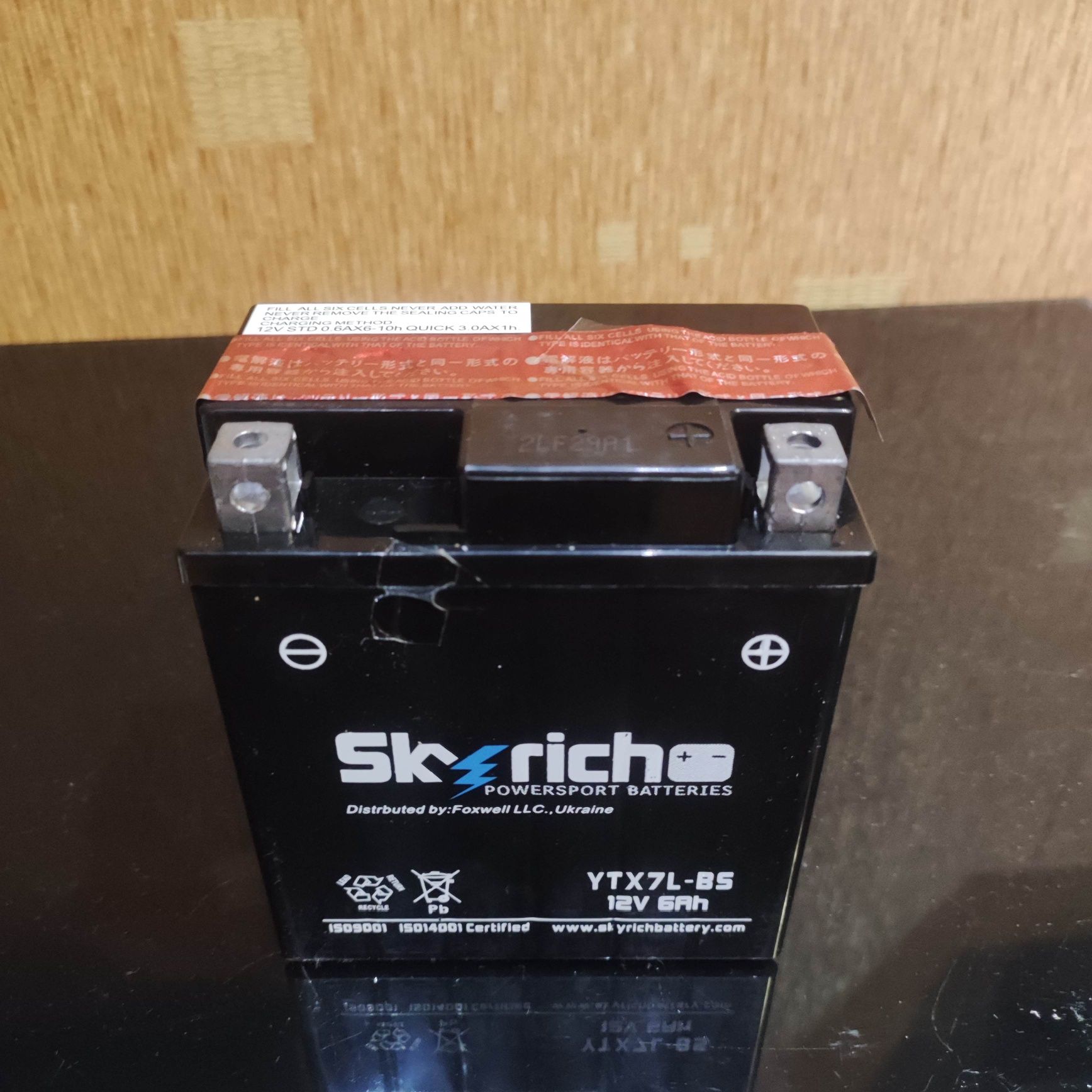 Акумулятор Skyrich YT7B-BS 12V, 6Ah на badjaj boxer