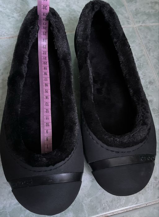 Baleriny ocieplane Crocs W 9 wkładka ok.25 cm.