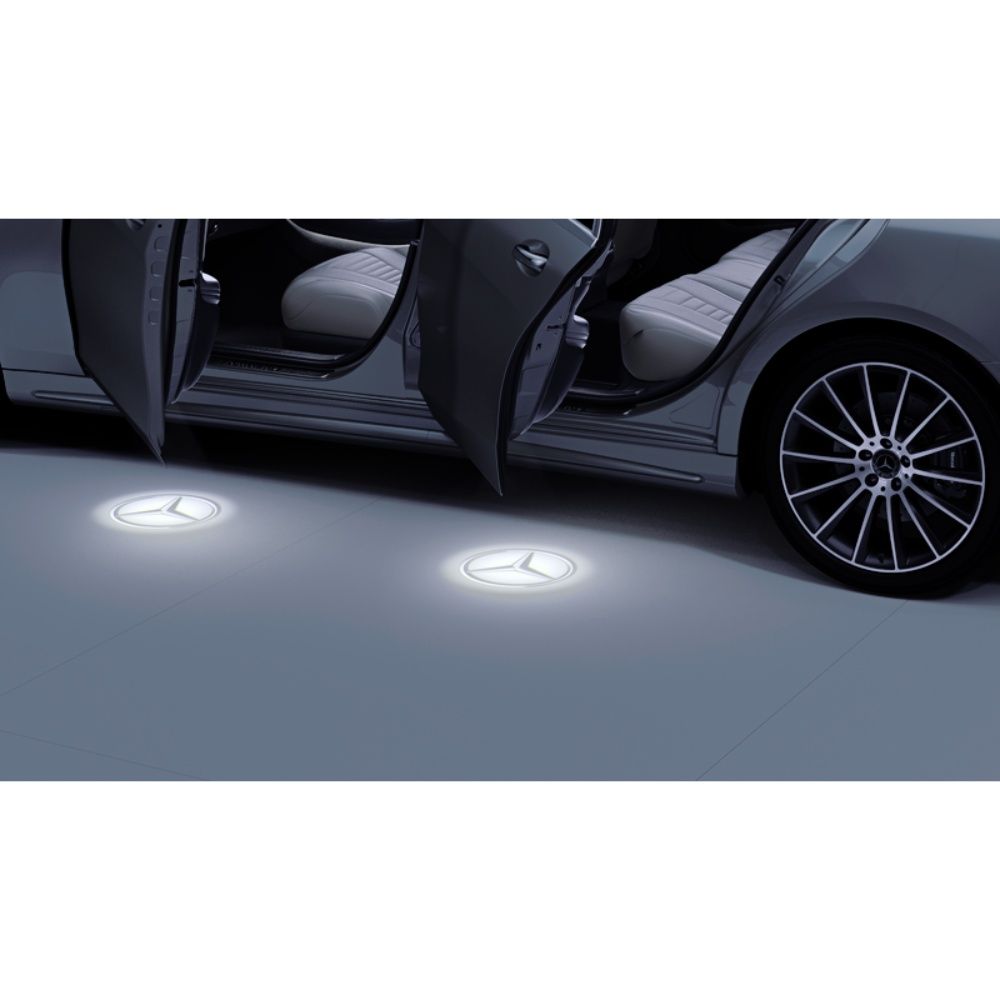 Projektor LED Mercedes AMG logo do auta 4szt.