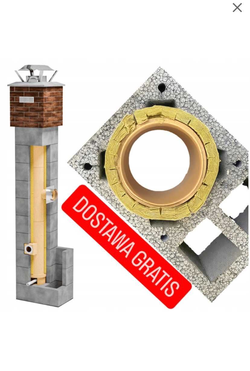 Komin systemowy ceramiczny - wysokość 7m Kw2 Fi 180/200 Uniwersal