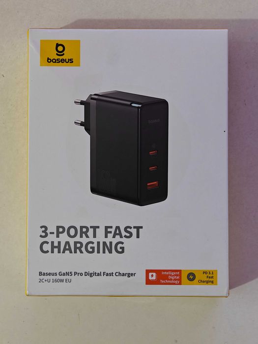 BASEUS GaN5 Pro 160W (2 Type-C + 1 USB)